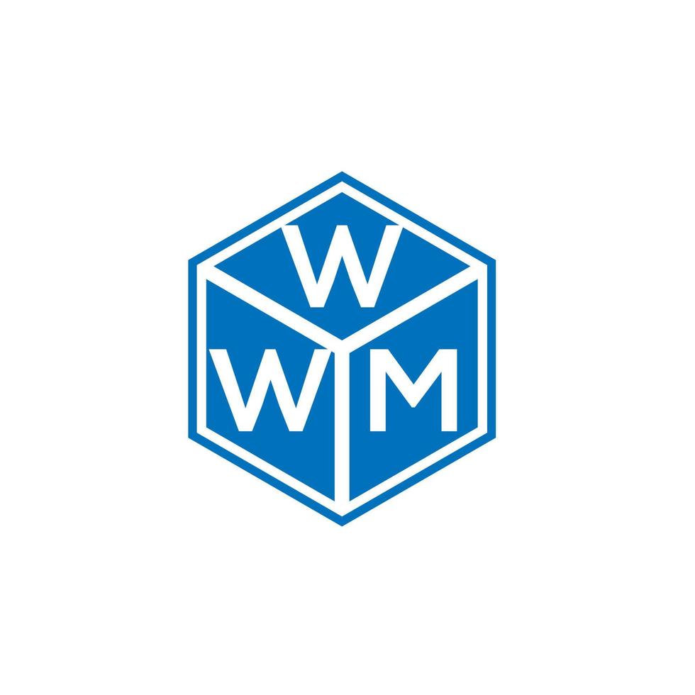 diseño de logotipo de letra wwm sobre fondo negro. concepto de logotipo de letra de iniciales creativas de wwm. diseño de letras wwm. vector