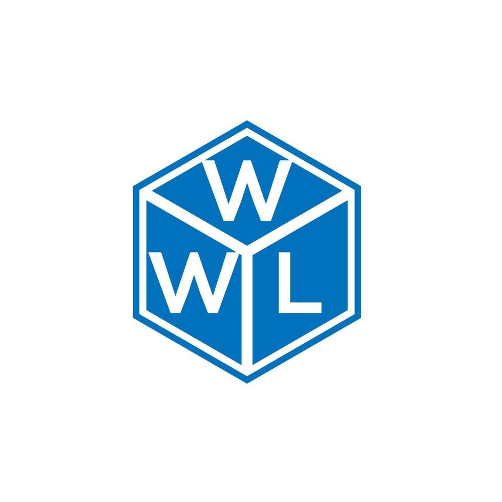 WWL letter logo design on black background. WWL creative initials letter logo concept. WWL letter design. vector