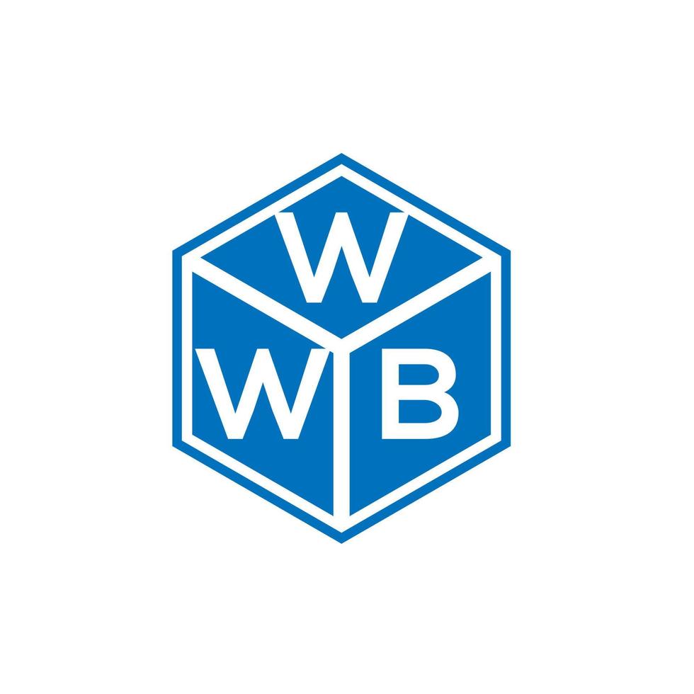 diseño de logotipo de letra wwb sobre fondo negro. concepto de logotipo de letra de iniciales creativas wwb. diseño de letras wwb. vector