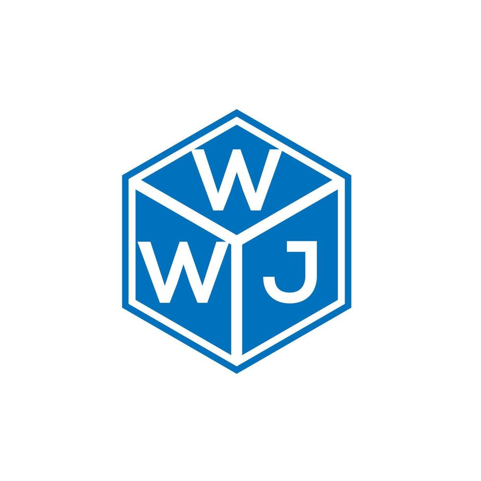 WWJ letter logo design on black background. WWJ creative initials letter logo concept. WWJ letter design. vector