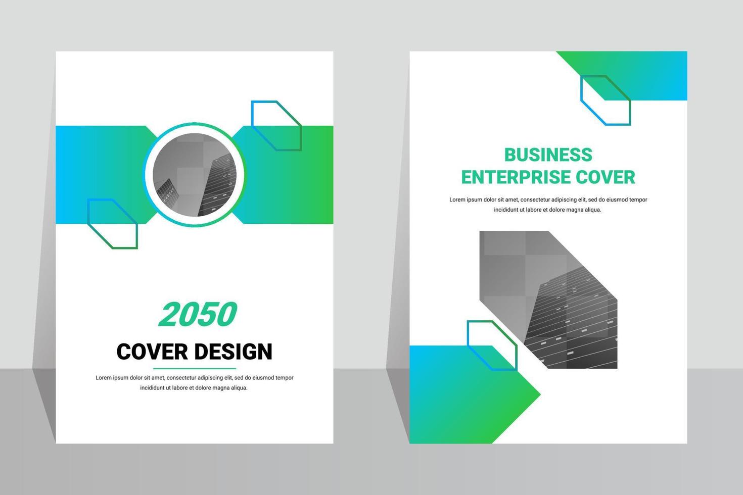 The cover design template of enterprise books and periodicals vector