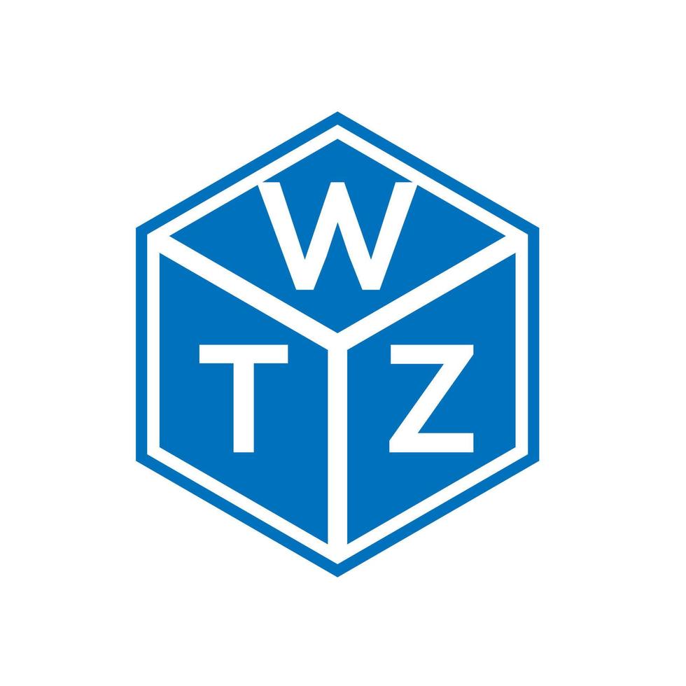 WTZ letter logo design on black background. WTZ creative initials letter logo concept. WTZ letter design. vector
