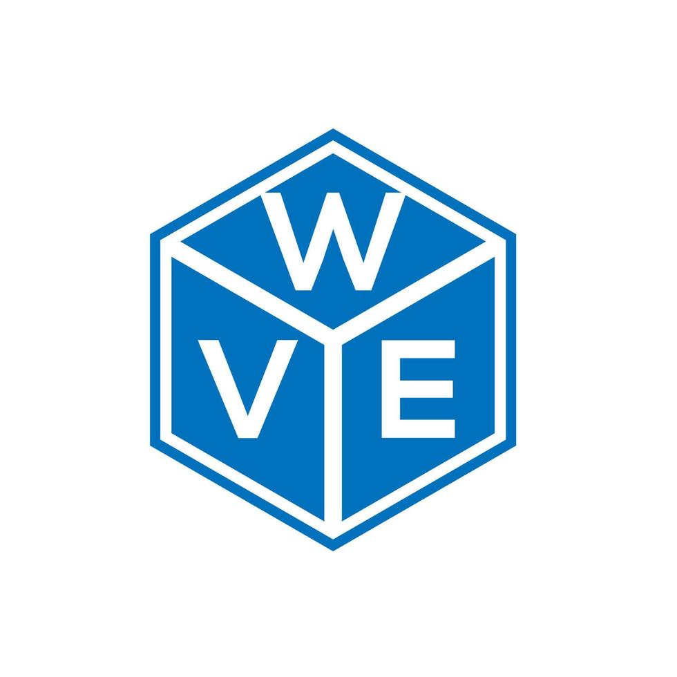 WVE letter logo design on black background. WVE creative initials letter logo concept. WVE letter design. vector