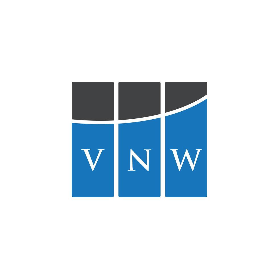 diseño de logotipo de letra vnw sobre fondo blanco. concepto de logotipo de letra de iniciales creativas vnw. diseño de letras vw. vector