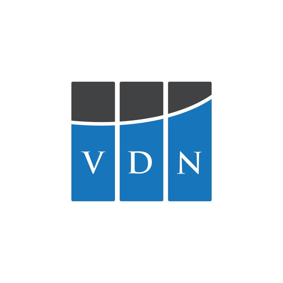 diseño de logotipo de letra vdn sobre fondo blanco. concepto de logotipo de letra de iniciales creativas vdn. diseño de letras vdn. vector