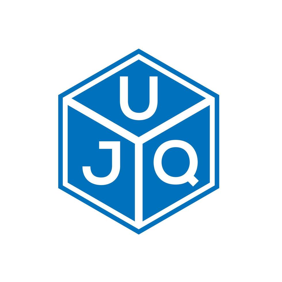 UJQ letter logo design on black background. UJQ creative initials letter logo concept. UJQ letter design. vector