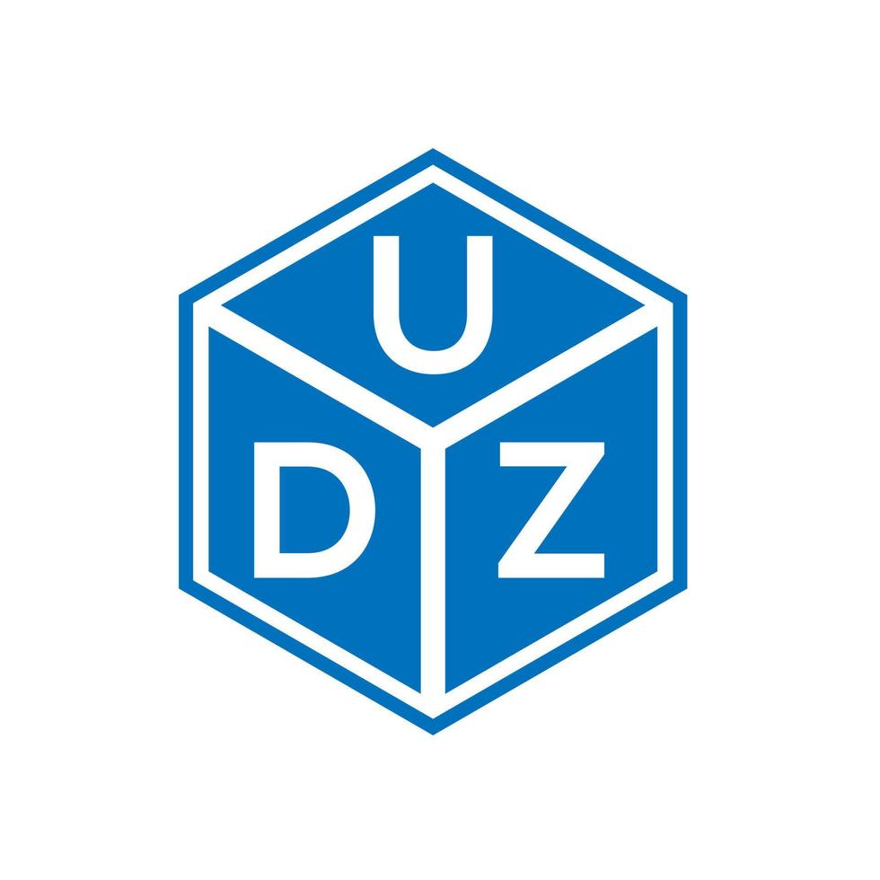 diseño de logotipo de letra udz sobre fondo negro. concepto de logotipo de letra de iniciales creativas udz. diseño de letras udz. vector