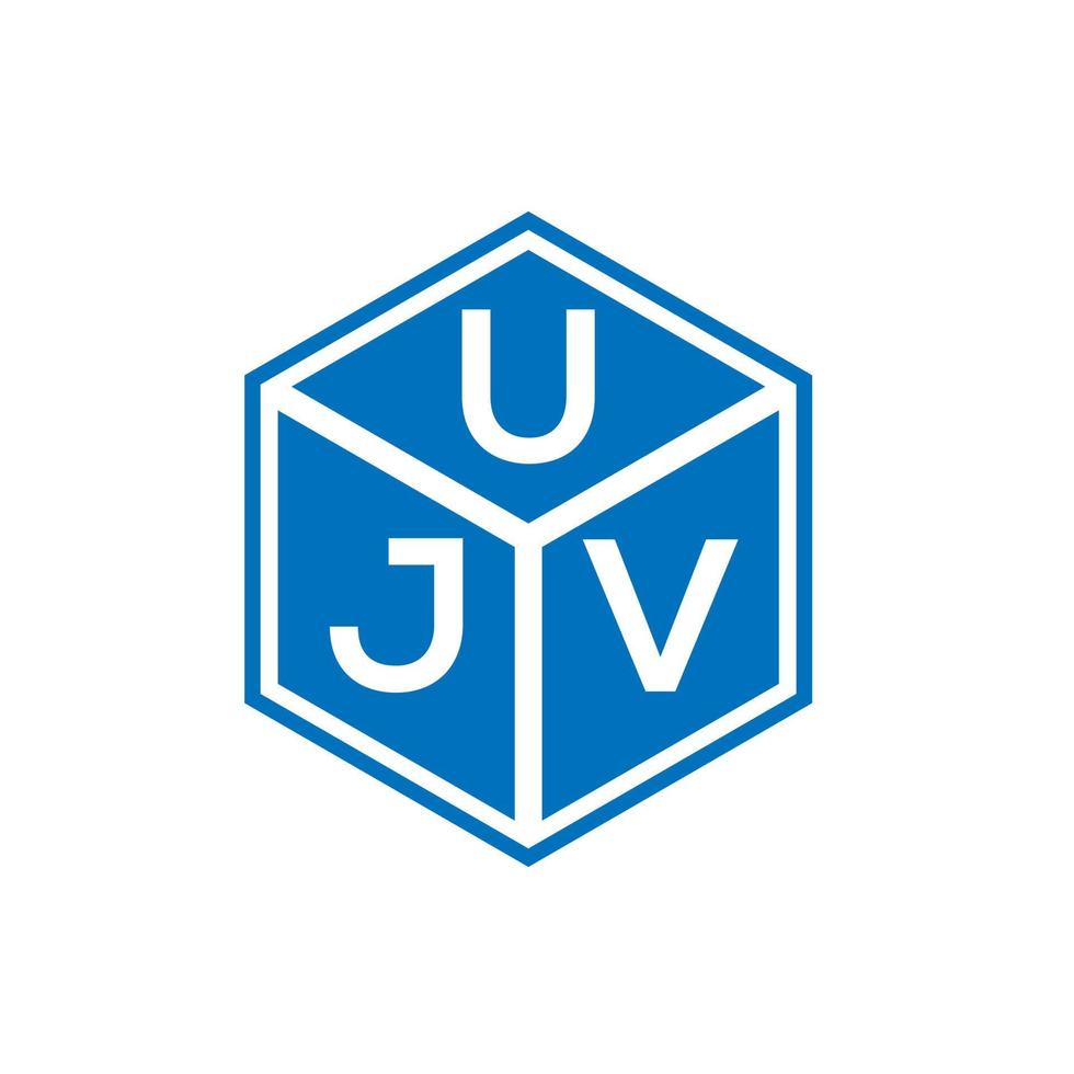 diseño de logotipo de letra ujv sobre fondo negro. concepto de logotipo de letra de iniciales creativas ujv. diseño de letras ujv. vector