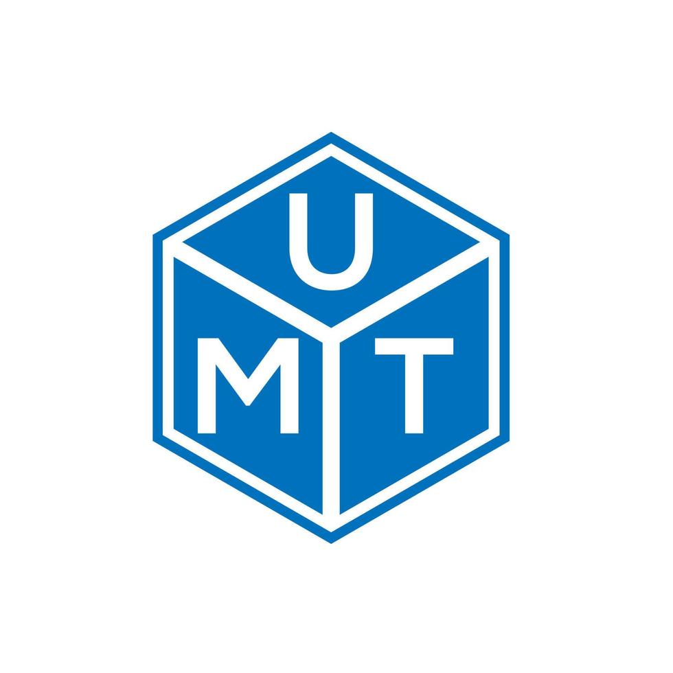 diseño de logotipo de letra umt sobre fondo negro. concepto de logotipo de letra de iniciales creativas umt. diseño de letras umt. vector