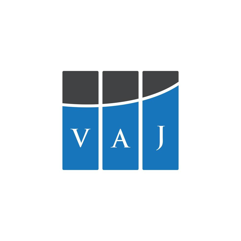 VAJ letter logo design on WHITE background. VAJ creative initials letter logo concept. VAJ letter design. vector