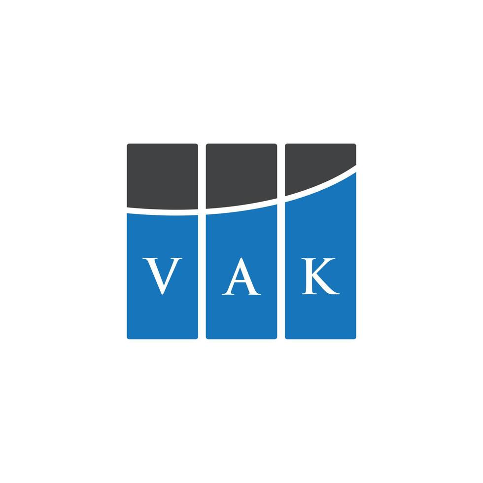 VAK letter logo design on WHITE background. VAK creative initials letter logo concept. VAK letter design. vector