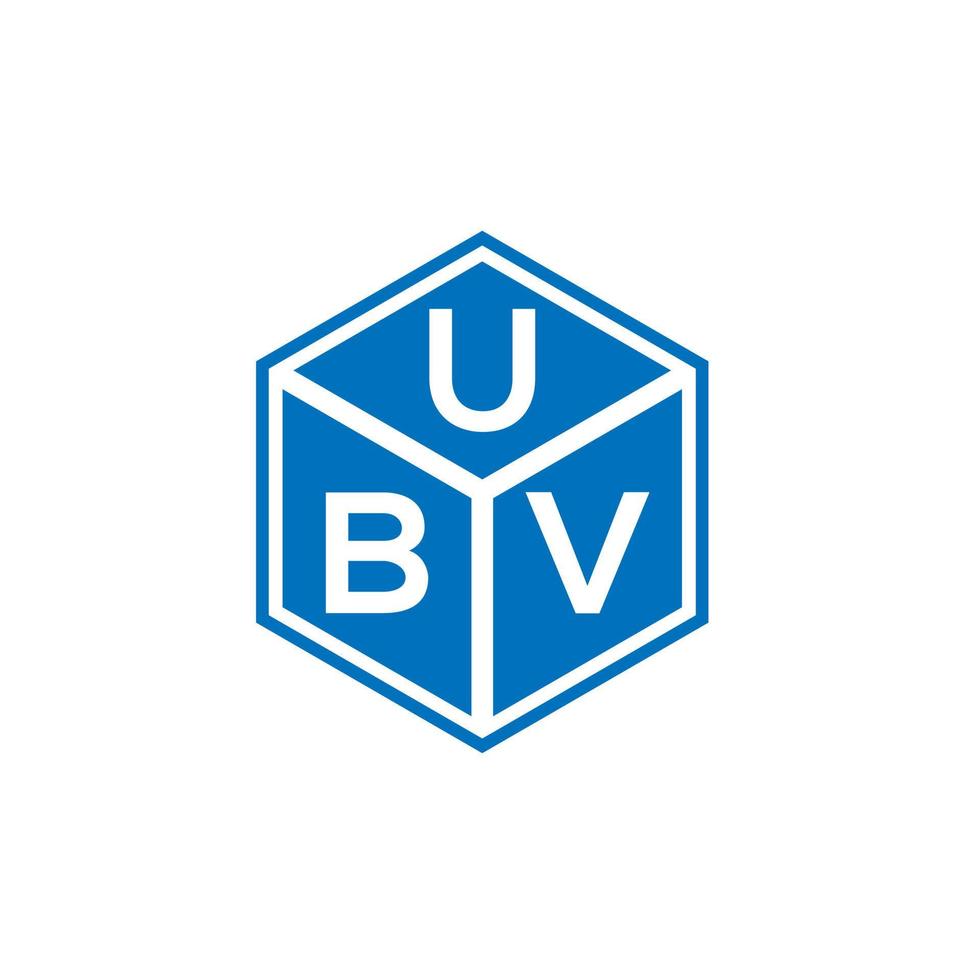 UBV letter logo design on black background. UBV creative initials letter logo concept. UBV letter design. vector