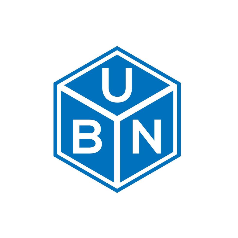 diseño de logotipo de letra ubn sobre fondo negro. concepto de logotipo de letra de iniciales creativas de ubn. diseño de letras ubn. vector