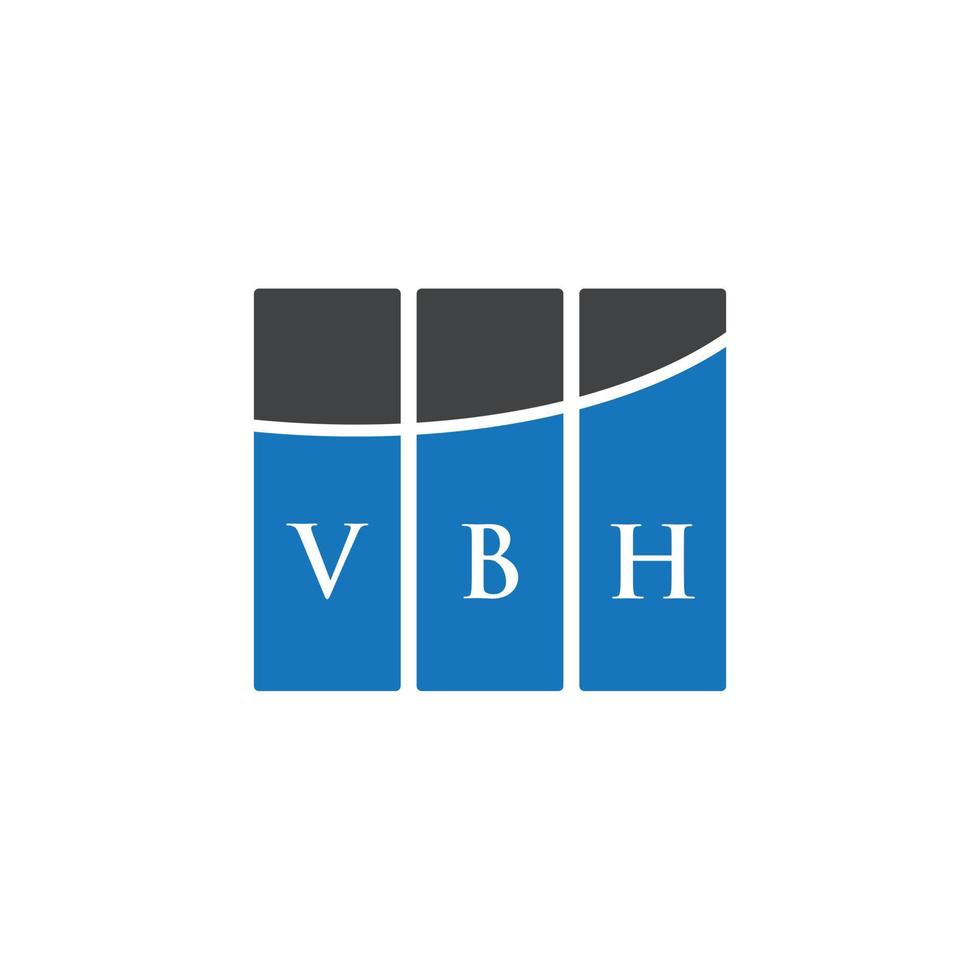 diseño de logotipo de letra vbh sobre fondo blanco. Concepto de logotipo de letra de iniciales creativas vbh. diseño de letras vbh. vector