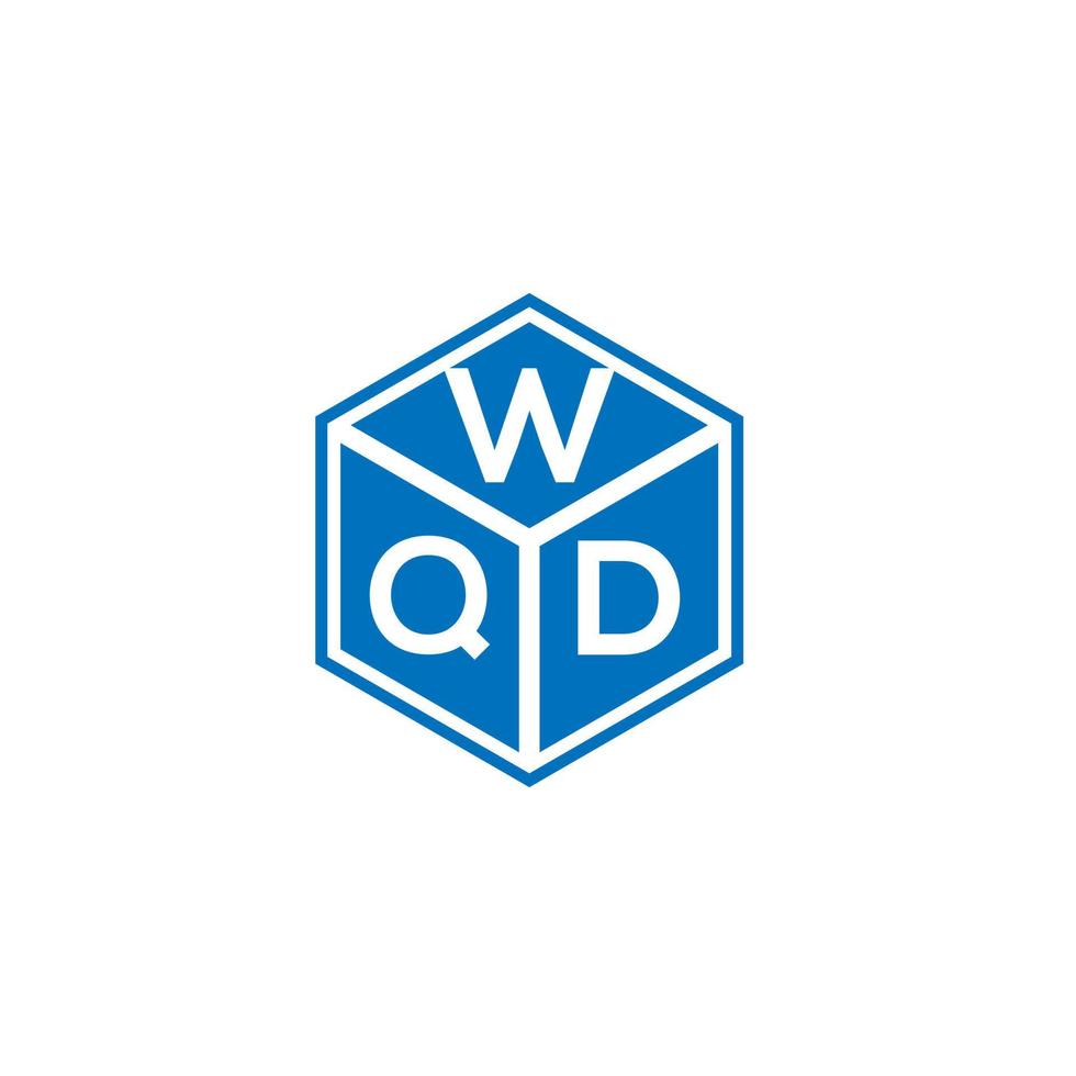 WQD letter logo design on black background. WQD creative initials letter logo concept. WQD letter design. vector