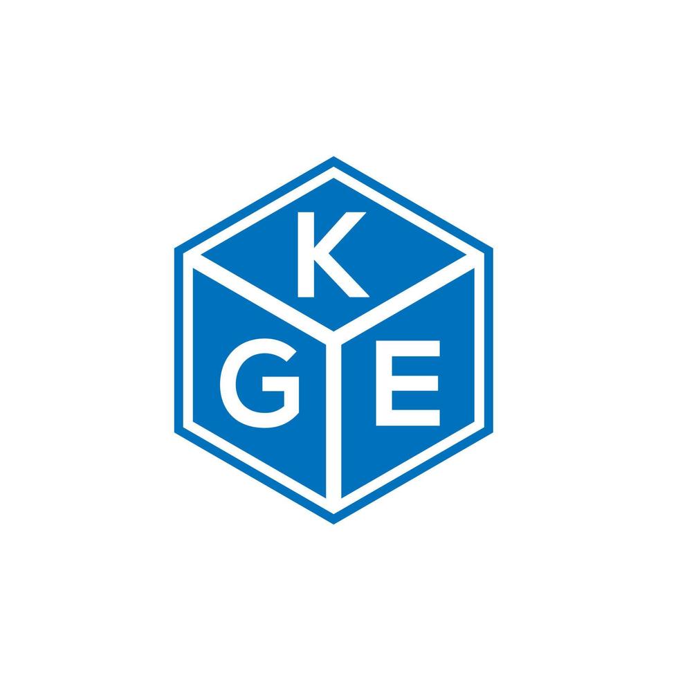 KGE creative initials letter logo concept. KGE letter design.KGE letter logo design on black background. KGE creative initials letter logo concept. KGE letter design. vector