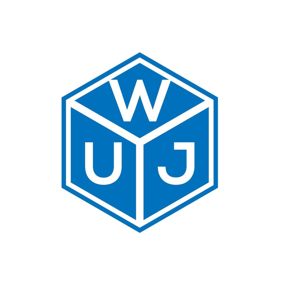 diseño de logotipo de letra wuj sobre fondo negro. concepto de logotipo de letra de iniciales creativas de wuj. diseño de letras wuj. vector