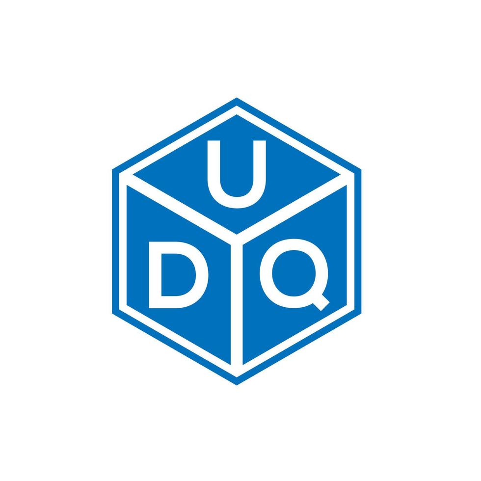 diseño de logotipo de letra udq sobre fondo negro. udq concepto de logotipo de letra de iniciales creativas. diseño de letras udq. vector