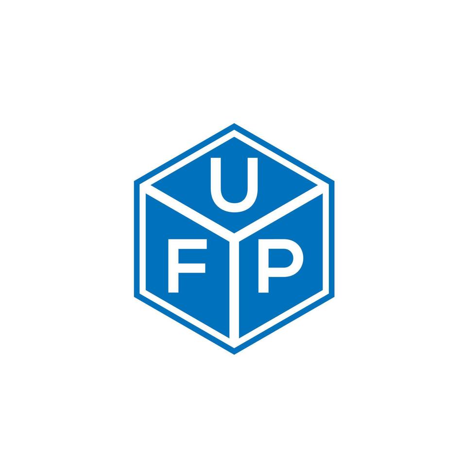 diseño de logotipo de letra ufp sobre fondo negro. concepto de logotipo de letra de iniciales creativas ufp. diseño de letras upp. vector