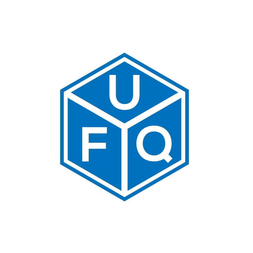 UFQ letter logo design on black background. UFQ creative initials letter logo concept. UFQ letter design. vector