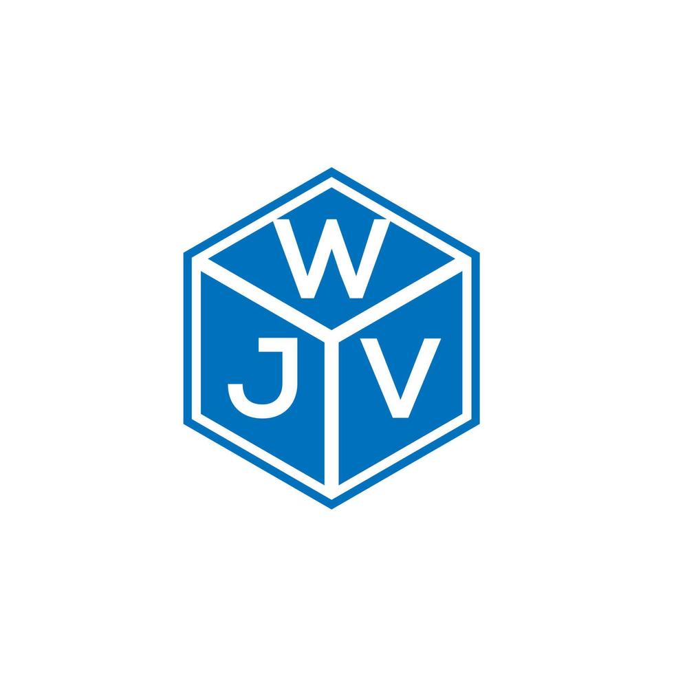 diseño de logotipo de letra wjv sobre fondo negro. concepto de logotipo de letra de iniciales creativas wjv. diseño de letras wjv. vector