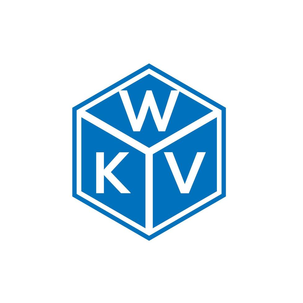 diseño de logotipo de letra wkv sobre fondo negro. concepto de logotipo de letra inicial creativa wkv. diseño de letras wkv. vector