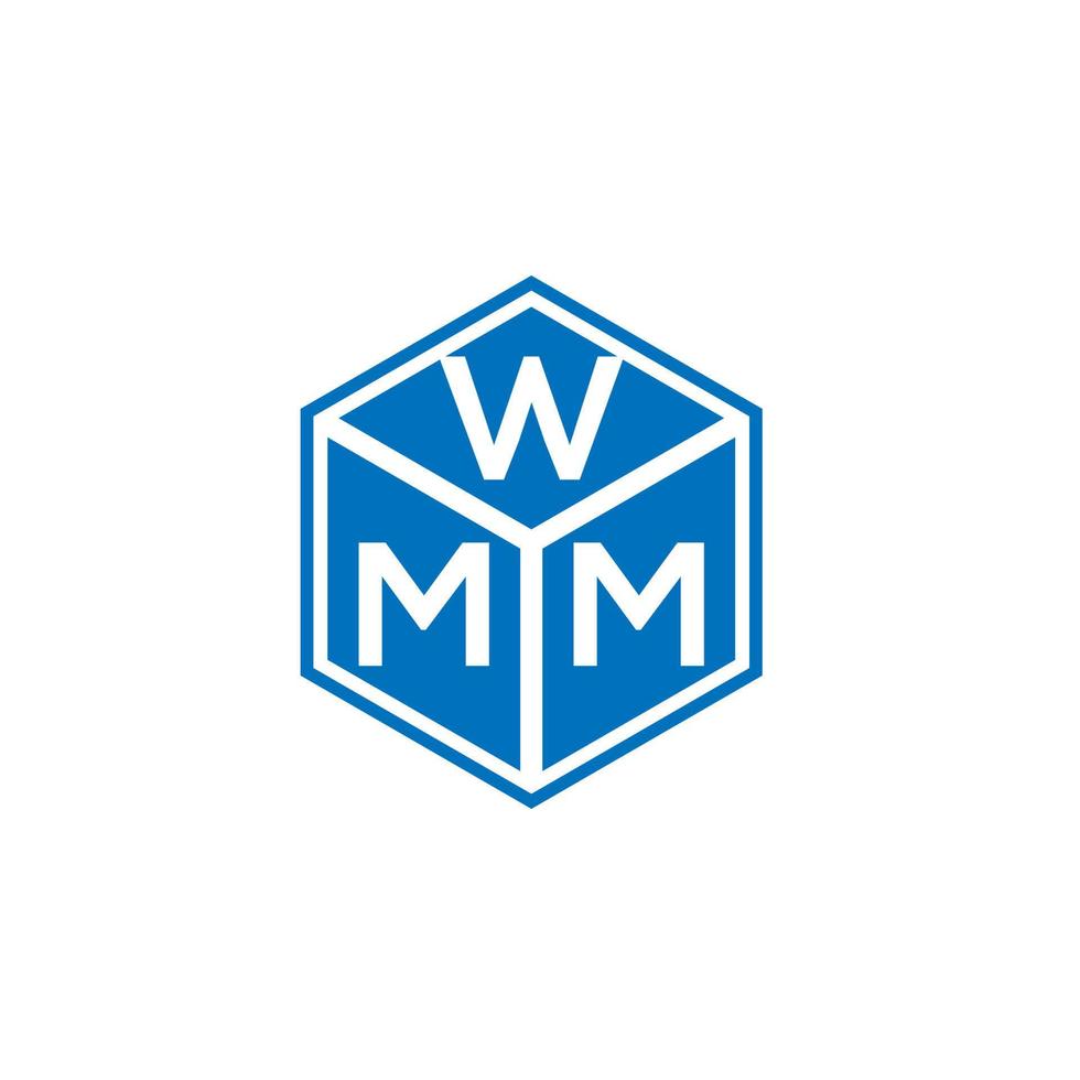 diseño de logotipo de letra wmm sobre fondo negro. concepto de logotipo de letra de iniciales creativas wmm. diseño de letra wmm. vector