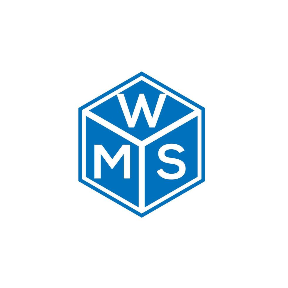 WMS letter logo design on black background. WMS creative initials letter logo concept. WMS letter design. vector