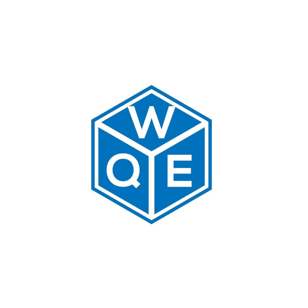 diseño de logotipo de letra wqe sobre fondo negro. wqe creativo concepto de logotipo de letras iniciales. diseño de letra wqe. vector