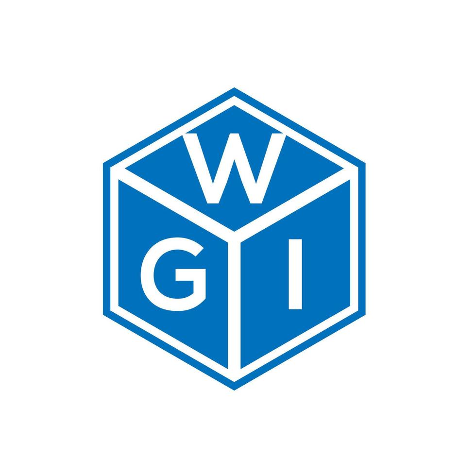 WGI letter logo design on black background. WGI creative initials letter logo concept. WGI letter design. vector