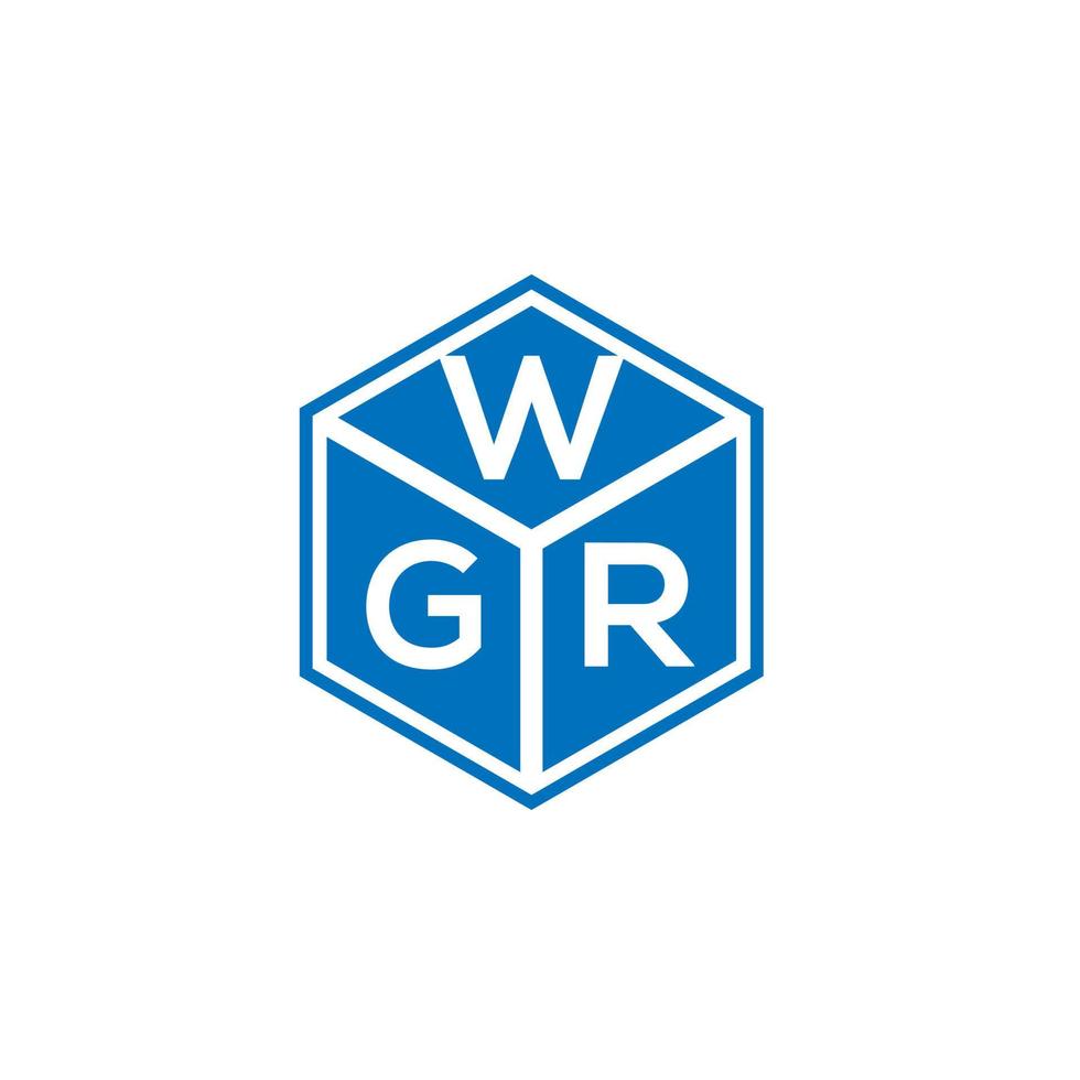 diseño de logotipo de letra wgr sobre fondo negro. concepto de logotipo de letra de iniciales creativas wgr. diseño de letras wgr. vector