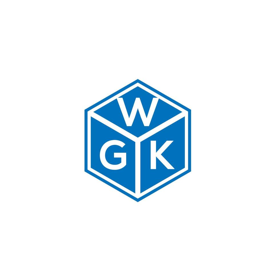 diseño de logotipo de letra wgk sobre fondo negro. wgk creative iniciales carta logo concepto. diseño de letras wgk. vector