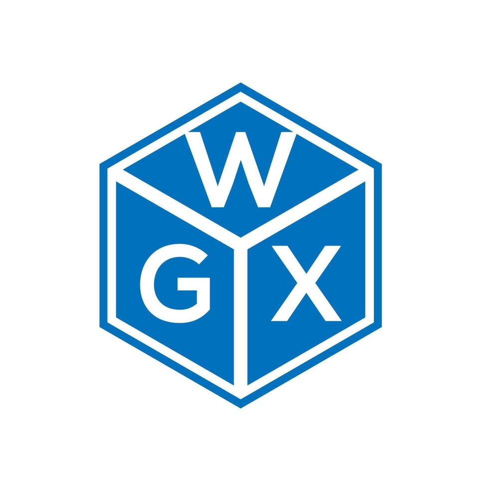 diseño de logotipo de letra wgx sobre fondo negro. concepto de logotipo de letra de iniciales creativas wgx. diseño de letra wgx. vector