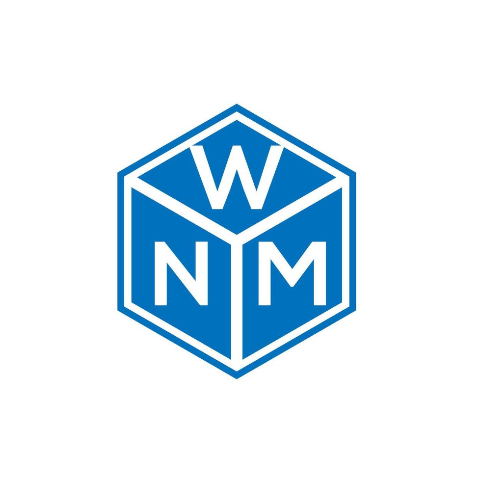 diseño de logotipo de letra wnm sobre fondo negro. concepto de logotipo de letra de iniciales creativas de wnm. diseño de letras wnm. vector