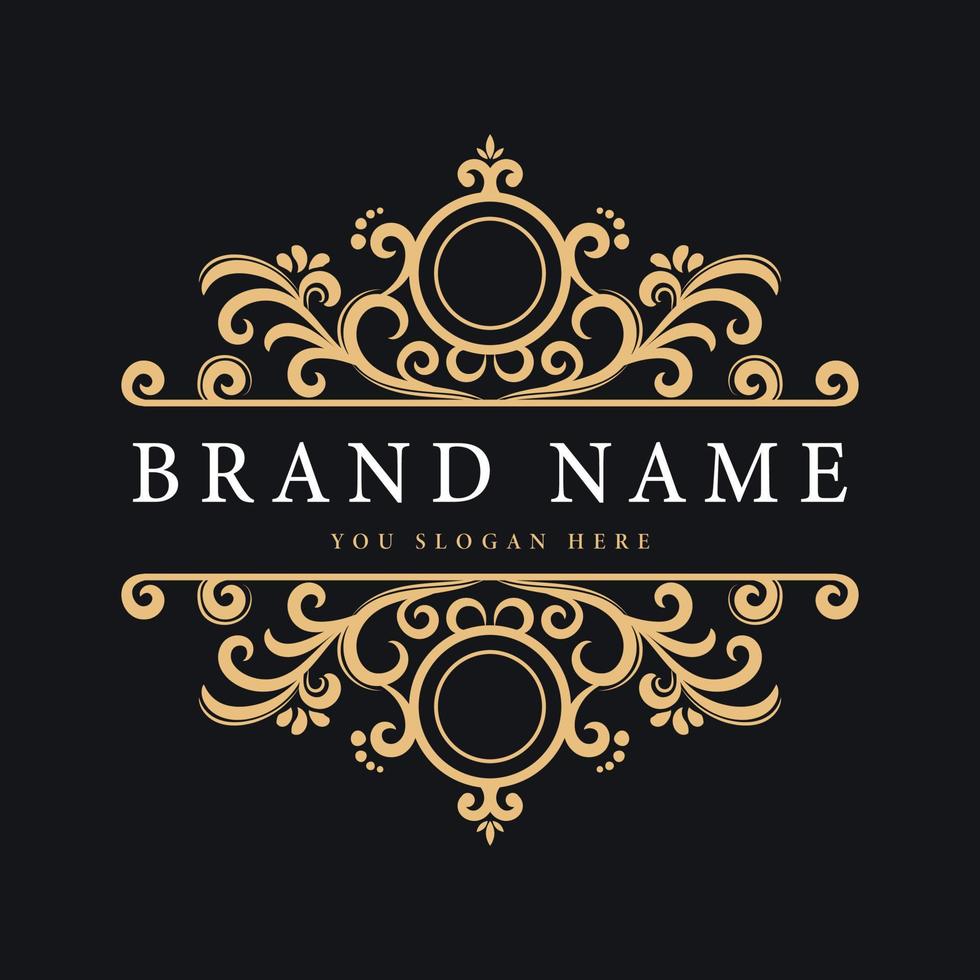 Elegant logo ornament divider design vector