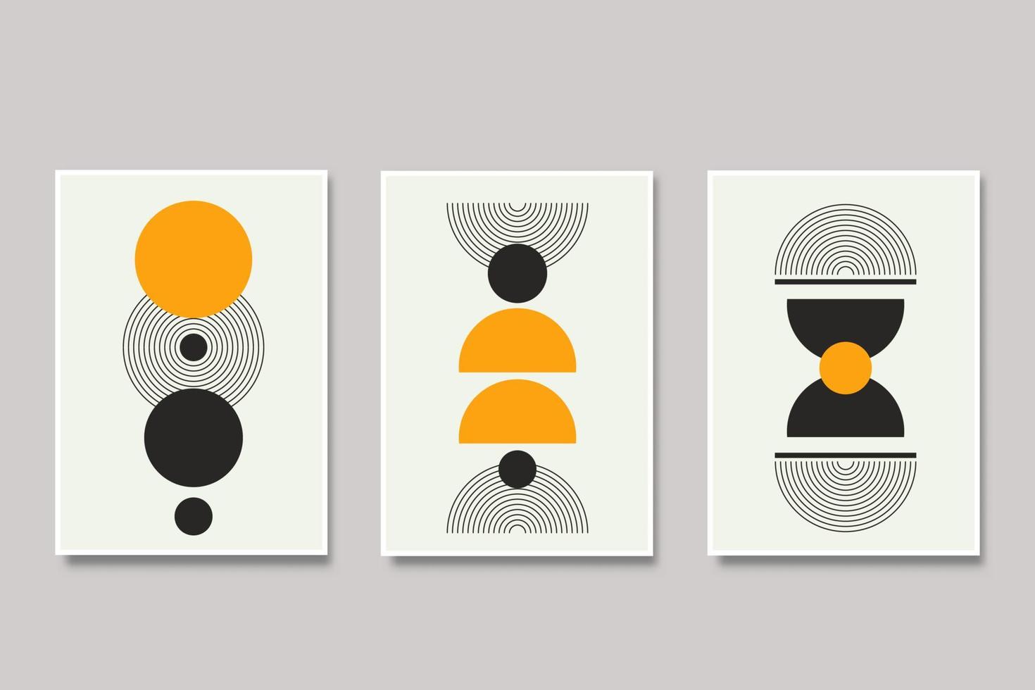 Mid century abstract modern printable design decoration vector