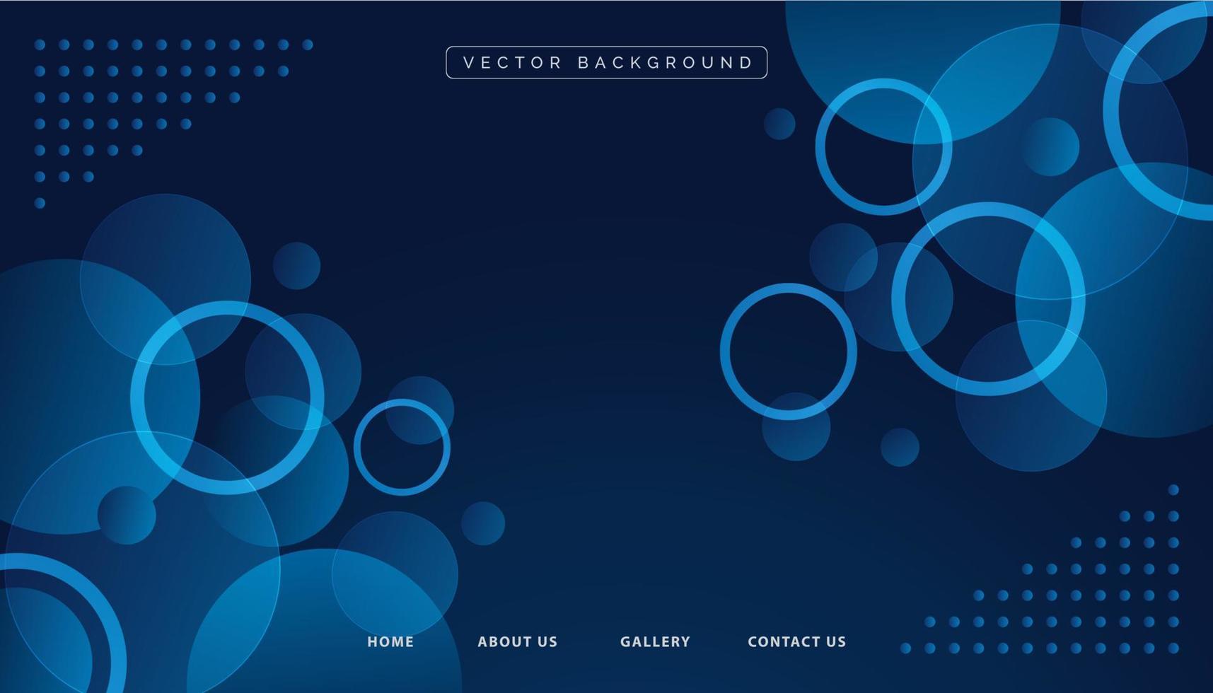 Abstract modern blue circle geometric background vector