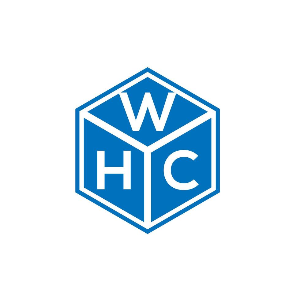 diseño de logotipo de letra whc sobre fondo negro. concepto de logotipo de letra inicial creativa whc. diseño de letra whc. vector