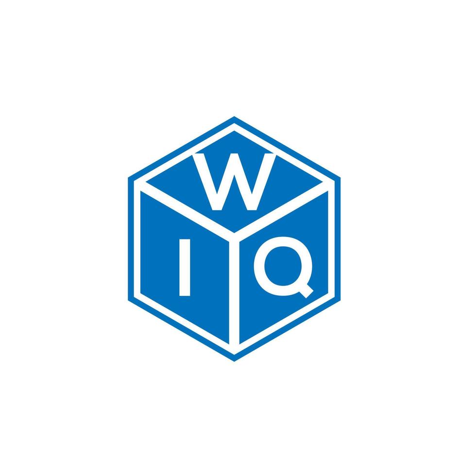diseño de logotipo de letra wiq sobre fondo negro. concepto de logotipo de letra de iniciales creativas wiq. diseño de letras wiq. vector