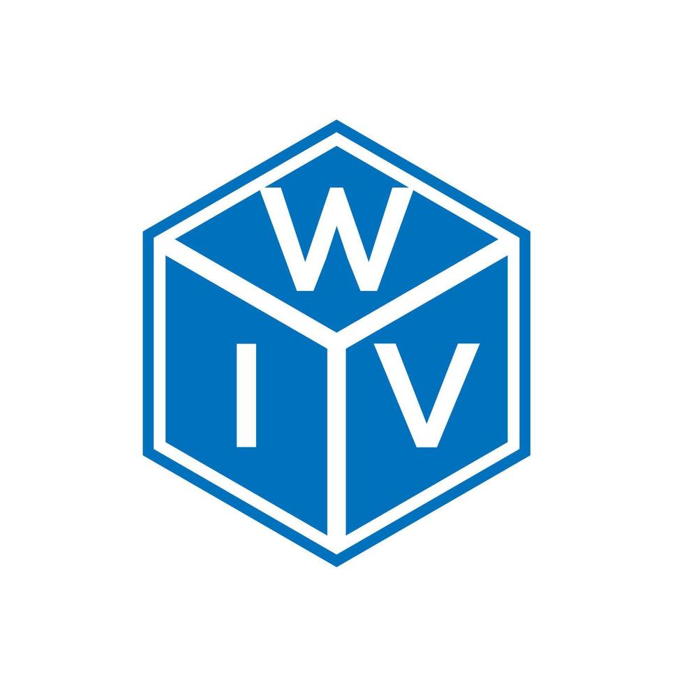 WIV letter logo design on black background. WIV creative initials letter logo concept. WIV letter design. vector