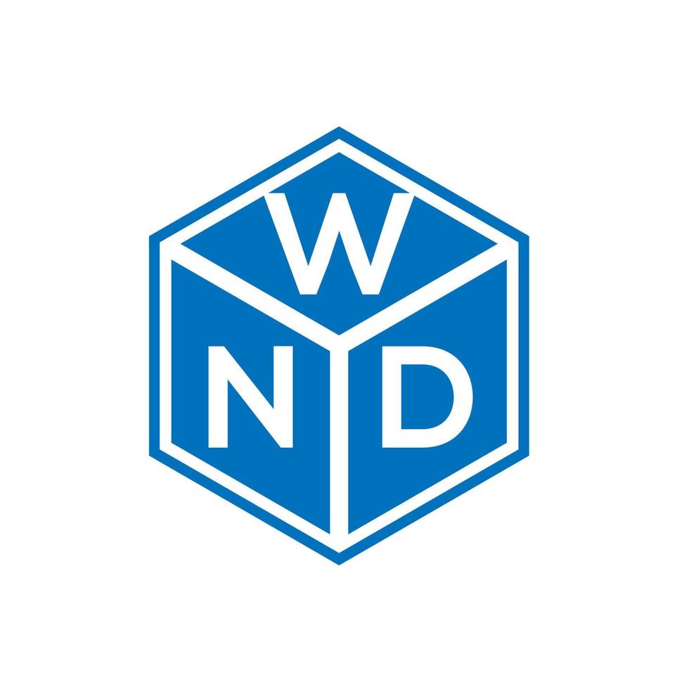 diseño de logotipo de letra wnd sobre fondo negro. wnd creative iniciales carta logo concepto. diseño de letra wnd. vector