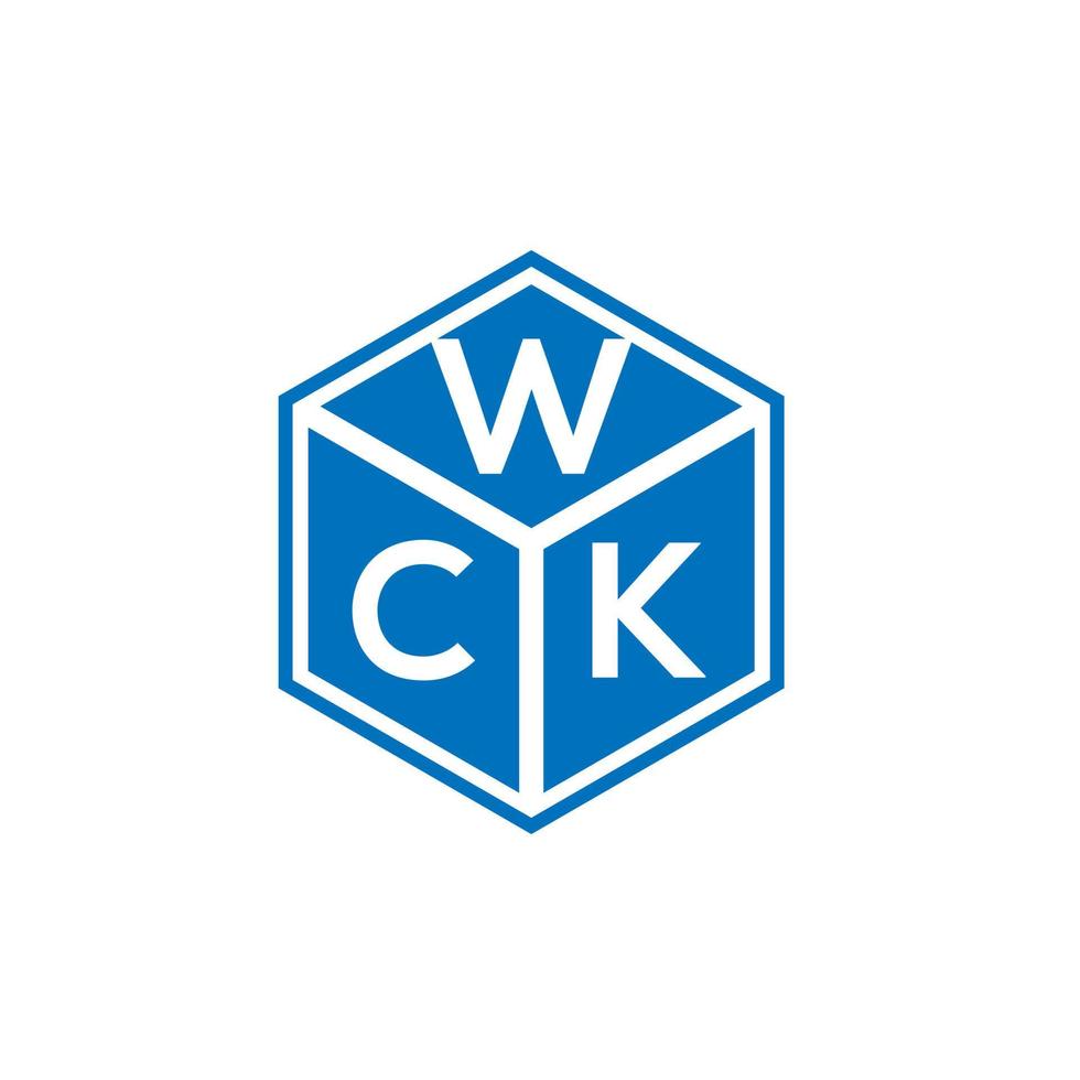 WCK letter logo design on black background. WCK creative initials letter logo concept. WCK letter design. vector