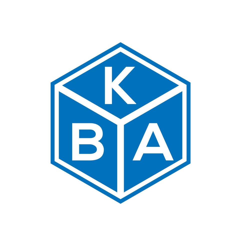 diseño del logotipo de la letra kba sobre fondo negro. concepto de logotipo de letra de iniciales creativas kba. diseño de letras kba. vector
