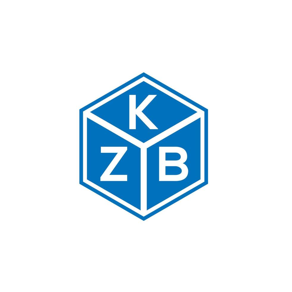 diseño de logotipo de letra kzb sobre fondo negro. concepto de logotipo de letra de iniciales creativas kzb. diseño de letras kzb. vector