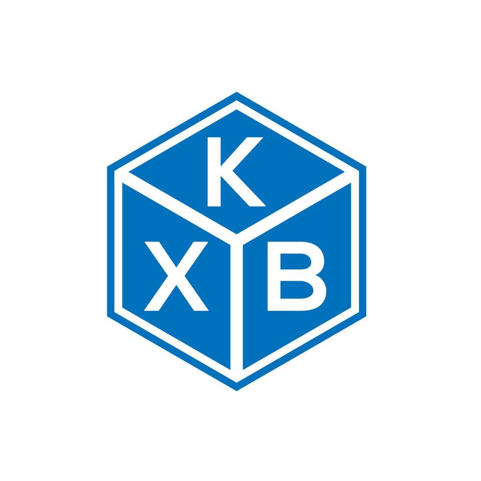 KXB letter logo design on black background. KXB creative initials letter logo concept. KXB letter design. vector