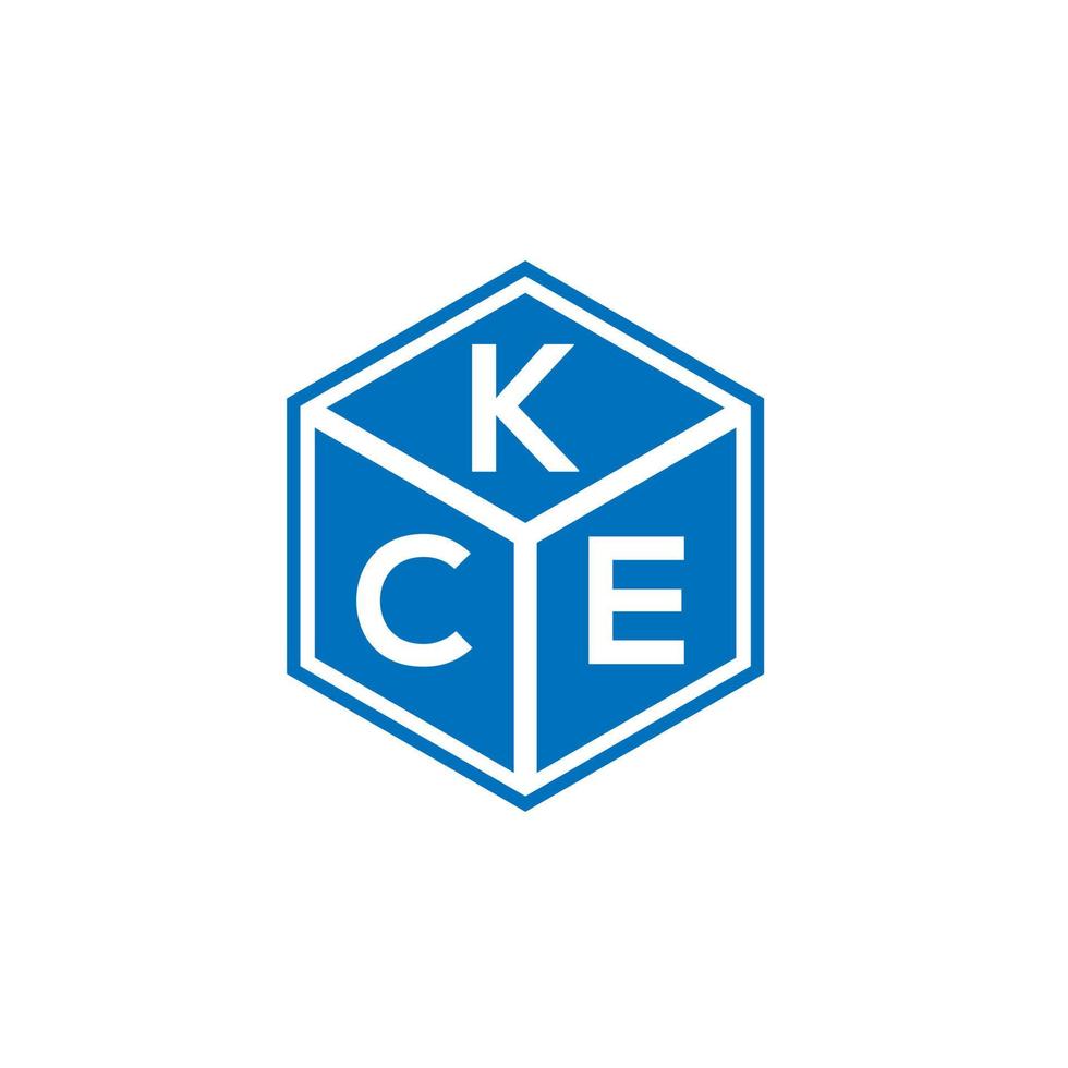 diseño de logotipo de letra kce sobre fondo negro. concepto de logotipo de letra de iniciales creativas kce. diseño de letras kce. vector