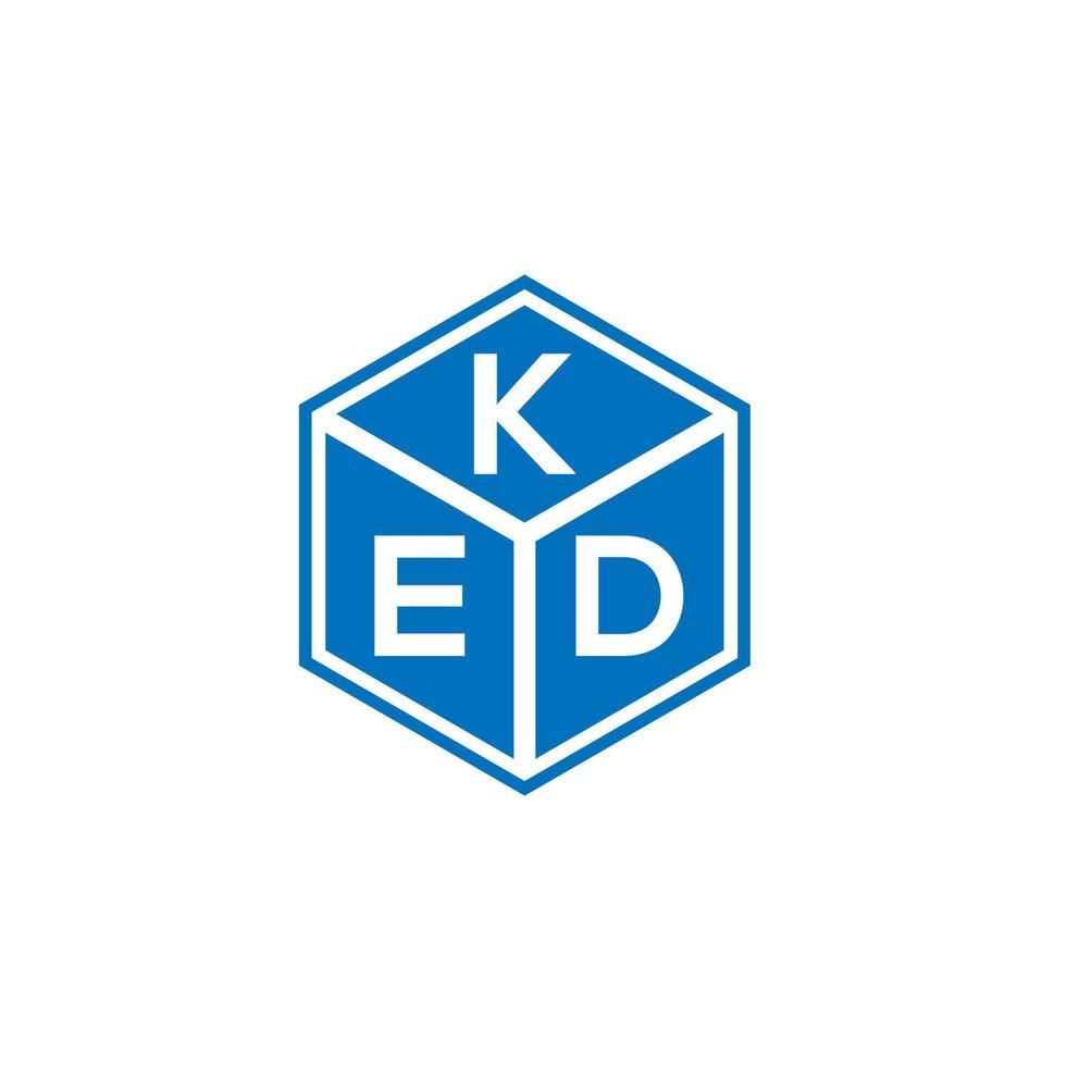 diseño de logotipo de letra ked sobre fondo negro. concepto de logotipo de letra de iniciales creativas ked. diseño de letras ked. vector