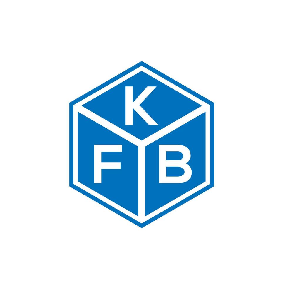 diseño del logotipo de la letra kfb sobre fondo negro. concepto de logotipo de letra de iniciales creativas kfb. diseño de letras kfb. vector