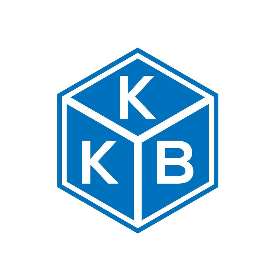 diseño del logotipo de la letra kkb sobre fondo negro. Concepto de logotipo de letra de iniciales creativas kkb. diseño de letras kkb. vector