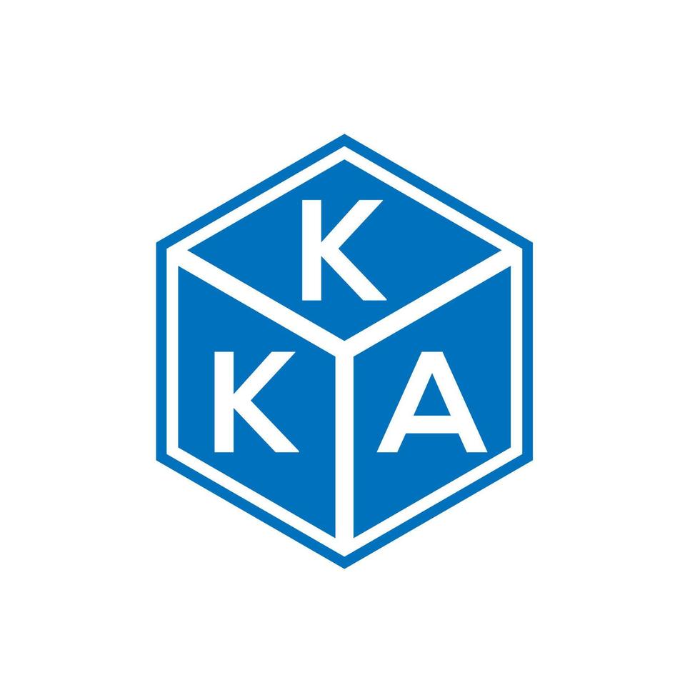 KKA letter logo design on black background. KKA creative initials letter logo concept. KKA letter design. vector